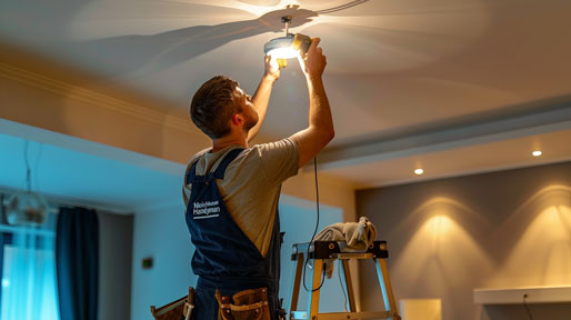 Light fixture installation - photo